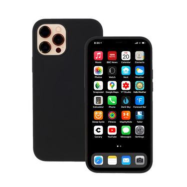iPhone 12 Pro Max Compatible Case Cover with Premium Silicone – Black